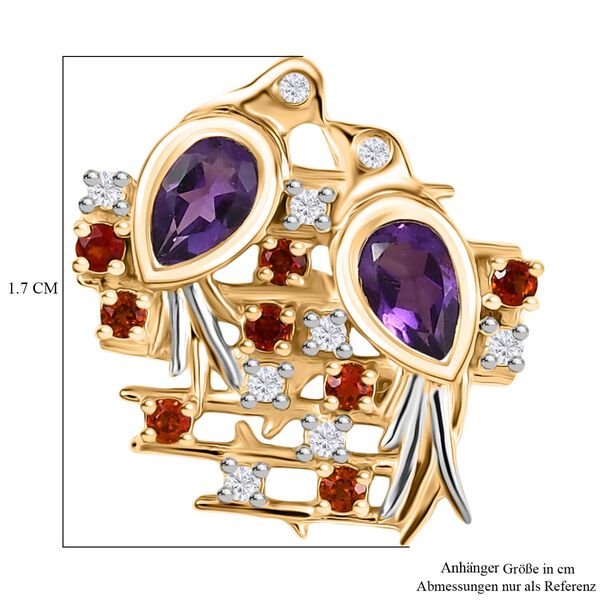 AA Afrikanischer Amethyst, roter Granat und Zirkon Anhänger - 0,67 ct. image number 6