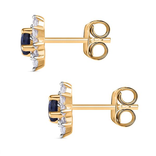 Sternchen Masoala Saphir und Zirkon Ohrstecker image number 7