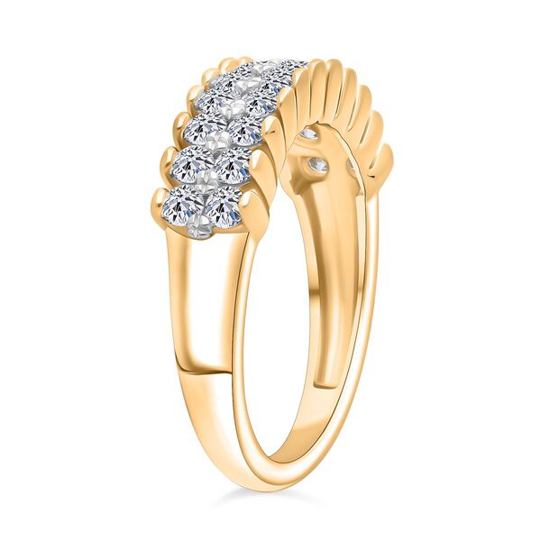 LUXURIANT DIAMOND - Lab Grown Diamant VS-EF SGL zertifiziert Ring 925 Silber 750 Gelbgold Vermeil (Größe 17.00) ca. 1.00 ct image number 4