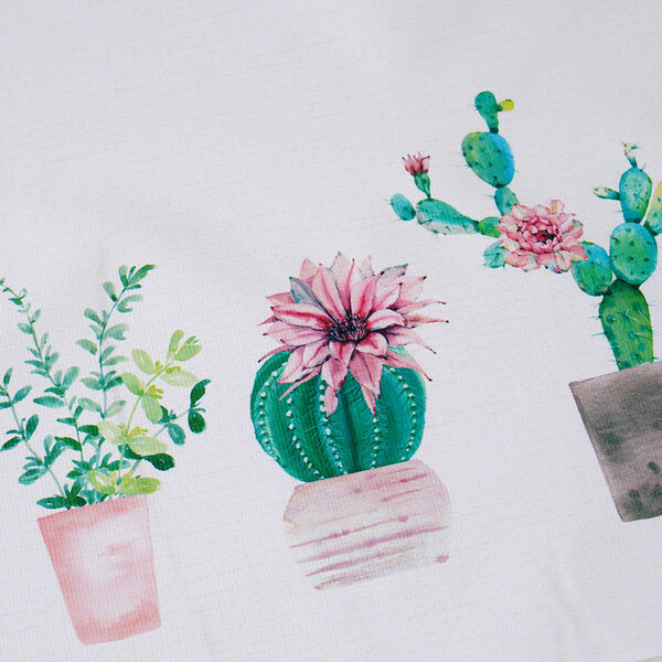 Wasserdichte PVC Tischdecke, Kaktus Muster image number 3