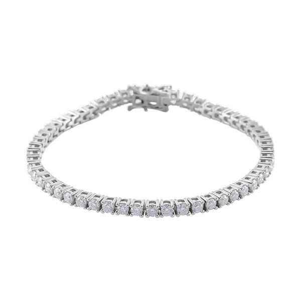Moissanit Armband, 925 Silber rhodiniert