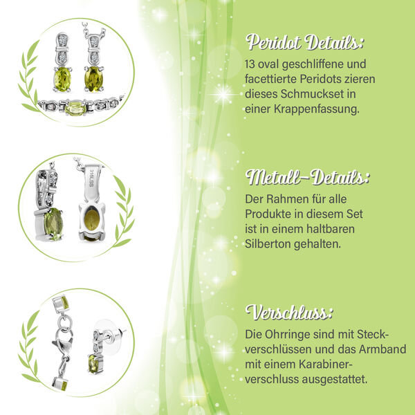 Schmuck-Geschenkset mit Peridot und Zirkon image number 6