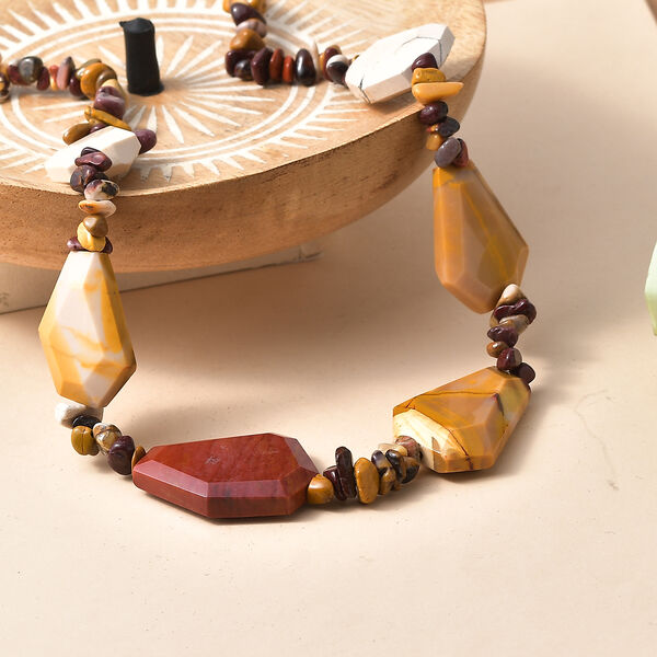 EVER TRUE Mookite Halskette ca. 45 cm Nickelfreies Messing ca. 345.00 ct image number 1