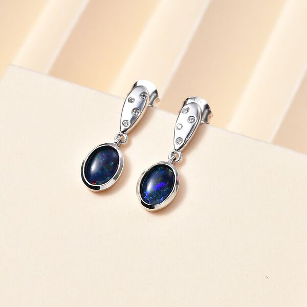 Boulder Opal Triplett Ohrringe, ca. 1,96 ct. image number 2