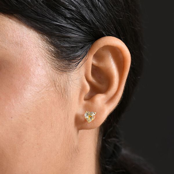 AA Prasiolith Ohrringe, 925 Silber 750 Gelb Vergoldet ca. 2.35 ct image number 3