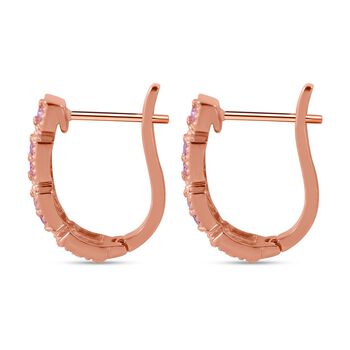 AA Rosa Saphir Ohrringe 925 Silber ros&eacute;vergoldet ca. 0,57 ct.