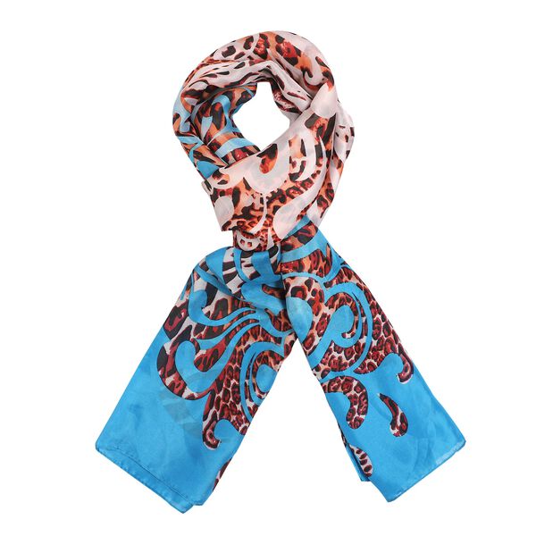 100 % nat&uuml;rlicher Seiden Schal, 165x50 cm, Aquarell image number 4