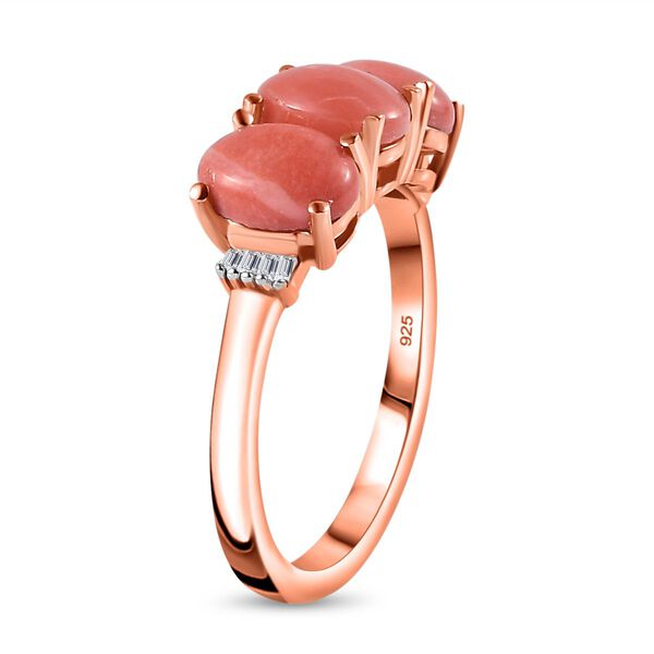 AAA Oregon Pfirsich Opal und Diamant Ring - 1,84 ct. image number 5