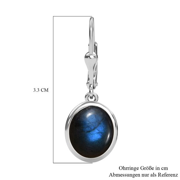 AAA Labradorit Ohrringe 925 Silber rhodiniert ca. 12,63 ct. image number 7