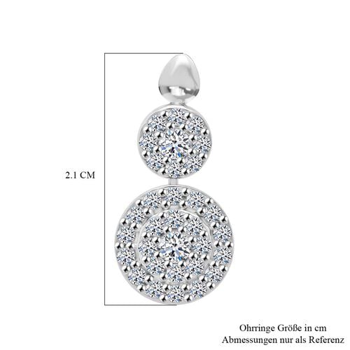 LUXURIOUS DIAMOND -Lab Grown Diamant SI Ohrringe 925 Silber rhodiniert ca. 1.02 ct image number 4