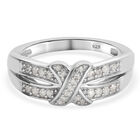 Diamant Ring 925 Silber platiniert (Größe 16.00) ca. 0,20 ct
