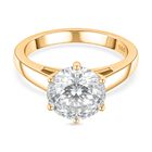 161 Facettiert Moissanit Ring 585 Gold (Größe 18.00) ca. 4,05 ct