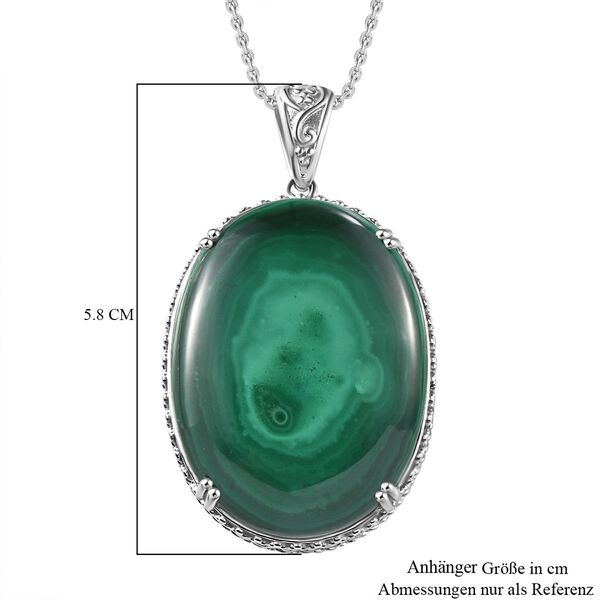 Malachit-Anhänger mit 50cm Kette - 99,01 ct. image number 6