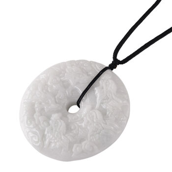 Flexible wei&szlig;e Jade Halskette - 320 ct.