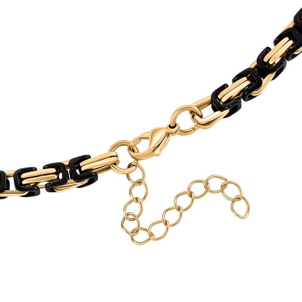 K&ouml;nigskette, Reiner Edelstahl, bicolor, Halskette ca. 50 cm image number 5