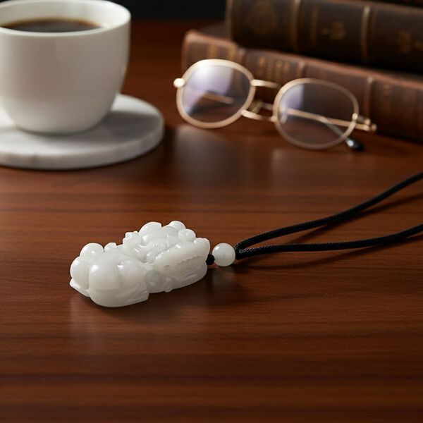 Weiße Jade Kette Flexibles cm ca. 125,00 ct. image number 1