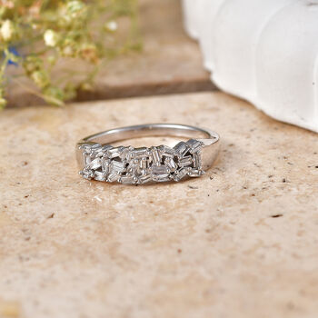 LUXURIANT DIAMOND - Lab Grown Diamant SI-GH Ring 925 Silber Rhodiniert (Gr&ouml;&szlig;e 20.00) ca. 0,27 ct