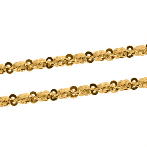 Rockkette mit Diamantschliff-Muster 45 cm in vergoldetem 925 Silber image number 1