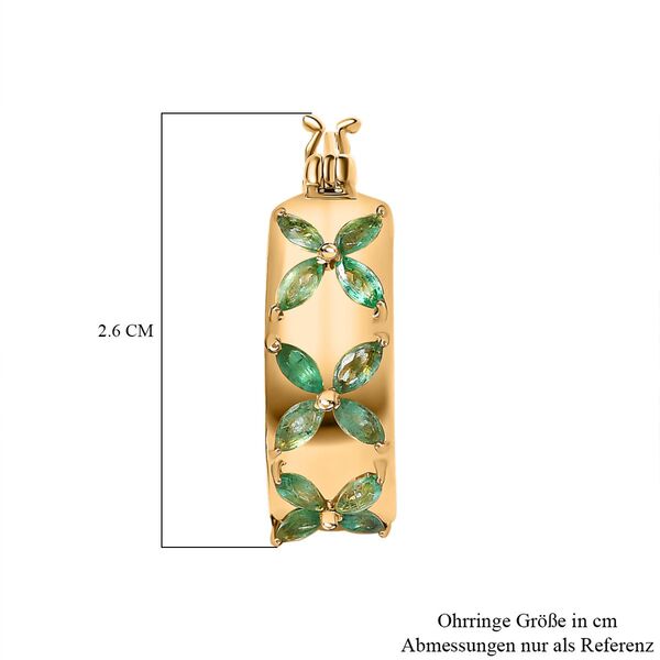 Kagem Sambischer Smaragd Ohrringe image number 5
