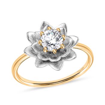 D&rsquo;Joy Moissanit zweifarbiger Ring - 0,43 ct.