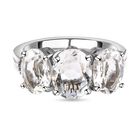 Mexikanischer natürlicher Hyalit Opal Ring, 925 Silber platiniert, (Größe 18.00), ca. 3.11 ct