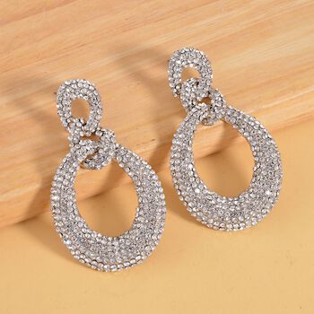 Wei&szlig;er Kristall Ohrringe