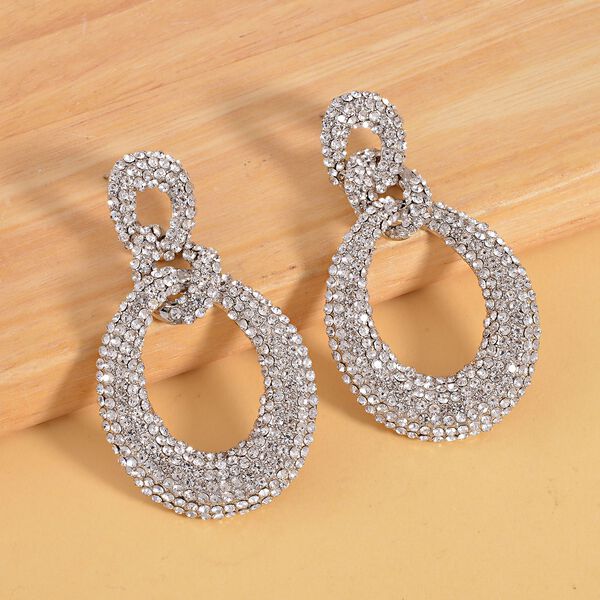 Wei&szlig;er Kristall Ohrringe image number 2