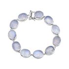 AA Regenbogen Mondstein Armband ca. 19 cm 925 Silber rhodiniert ca. 55,24 ct.