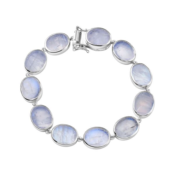 AA Regenbogen Mondstein Armband, 19cm - 55,24 ct.