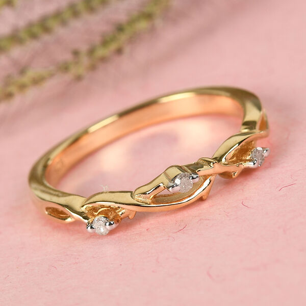 Wei&szlig;er Diamant P Ringe 925 Silber ca. 0,05 ct. image number 2