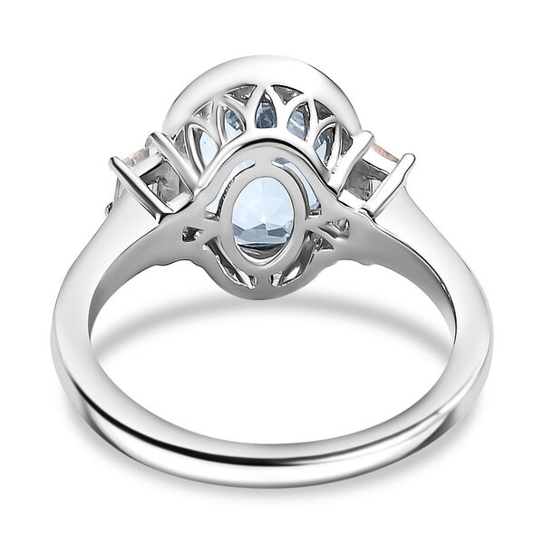 Himmelblauer Topas und Zirkon Ring - 3,14 ct. image number 6