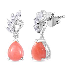 AA Vinicunca peruanische Opal und weiße Topas Ohrringe - 3,77 ct.