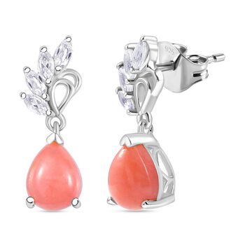 AA Vinicunca peruanische Opal und wei&szlig;e Topas Ohrringe - 3,77 ct.