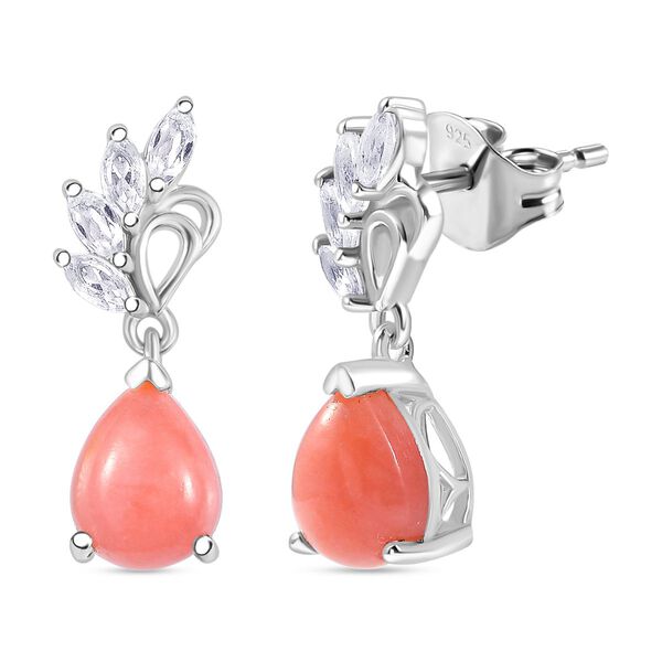 AA Vinicunca peruanische Opal und wei&szlig;e Topas Ohrringe - 3,77 ct.