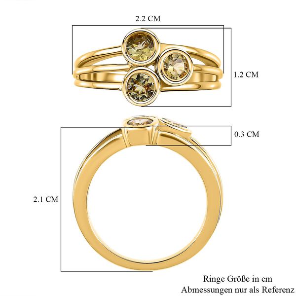 AA natürlicher, goldener Tansanit-Ring - 0,75 ct. image number 7