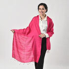 Eleganter Schal aus Seide und Leinen, 70x200 cm, Rosa