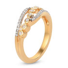 Diamant Ring 925 Silber Gelbgold Vermeil  ca. 0,25 ct image number 4