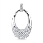 LUSTRO STELLA - Weißer Zirkonia Anhänger, 925 Silber rhodiniert