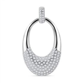 LUSTRO STELLA - Weißer Zirkonia Anhänger, 925 Silber rhodiniert