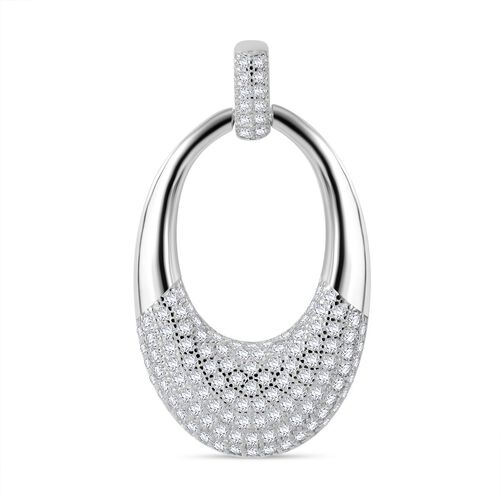 LUSTRO STELLA - Weißer Zirkonia Anhänger, 925 Silber rhodiniert image number 0