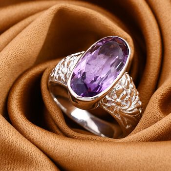 Royal Bali - Rose De France Amethyst Ring, 925 Silber (Gr&ouml;&szlig;e 18.00) ca. 7.07 ct