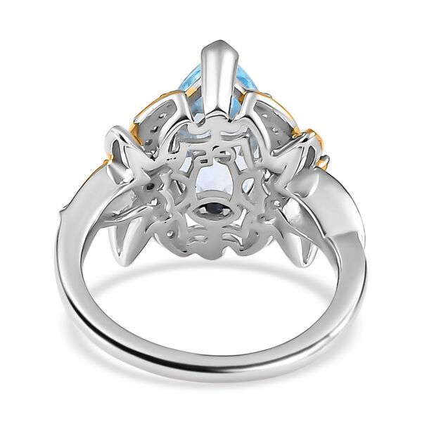 GP Trionfo Kollektion - Himmelblauer Topas, Zirkon und blauer Saphir-Ring - 5,61 ct. image number 6