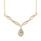 AAA Turkizit und weiße Zirkon-Halskette, ca. 45 cm, 925 Silber Gelbgold Vermeil ca. 1.69 ct