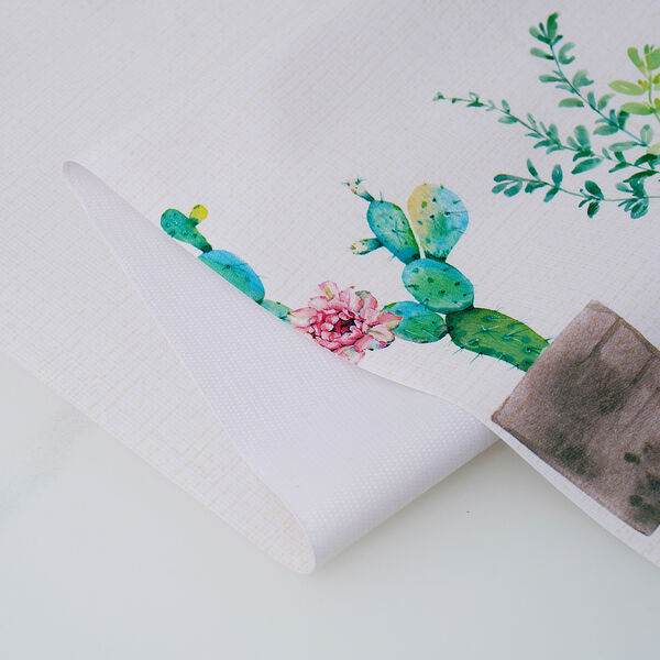 Wasserdichte PVC Tischdecke, Kaktus Muster image number 3