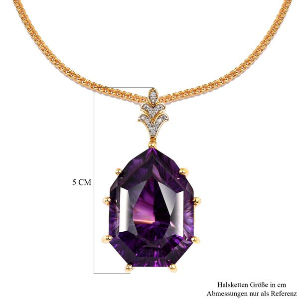 Afrikanischer Amethyst Anh&auml;nger mit 50 cm langer Kette - 50,23 Ct. image number 6