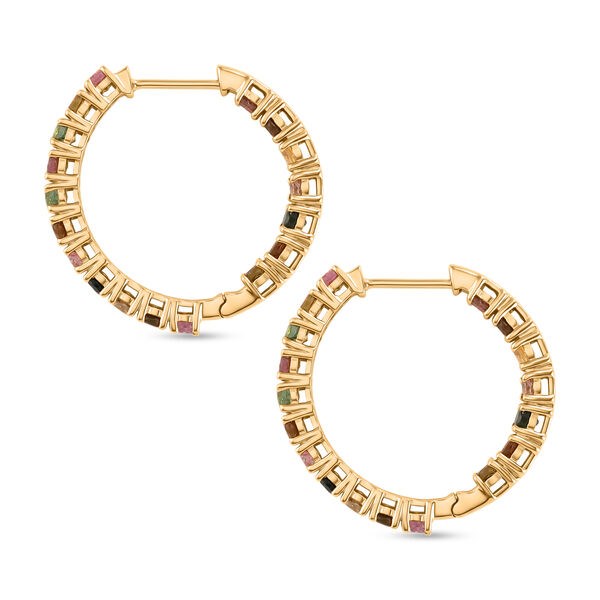 D'Joy AA Mehrfarbig-Turmalin Ohrringe 925 Silber 750 Gelbgold vermeil ca. 4.28 ct image number 3