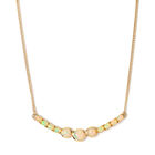 Natürlicher Äthiopischer Opal Halskette 45 cm lange 925 Silber vergoldet ca. 2,27 ct