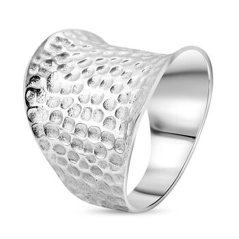 Royal Bali Kollektion- Geh&auml;mmerter Ring in 925 Silber