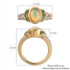 Natürlicher Äthiopischer Opal und Smaragd Ring, 925 Silber vergoldet (Größe 16.00) ca. 1,31 ct image number 5