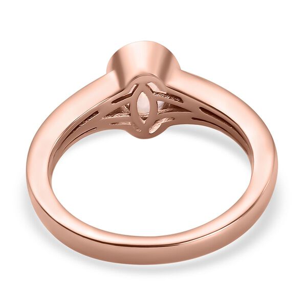 Morganit und wei&szlig;er Zirkon-Ring, 925 Silber Ros&eacute;gold Vermeil  ca. 0,99 ct image number 6